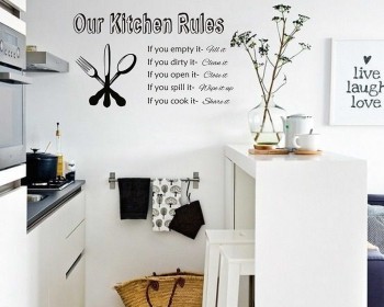 Kitchen Rules - Dining Room Decor - Kitchen Decor - Gift for Mom or gift for grandma